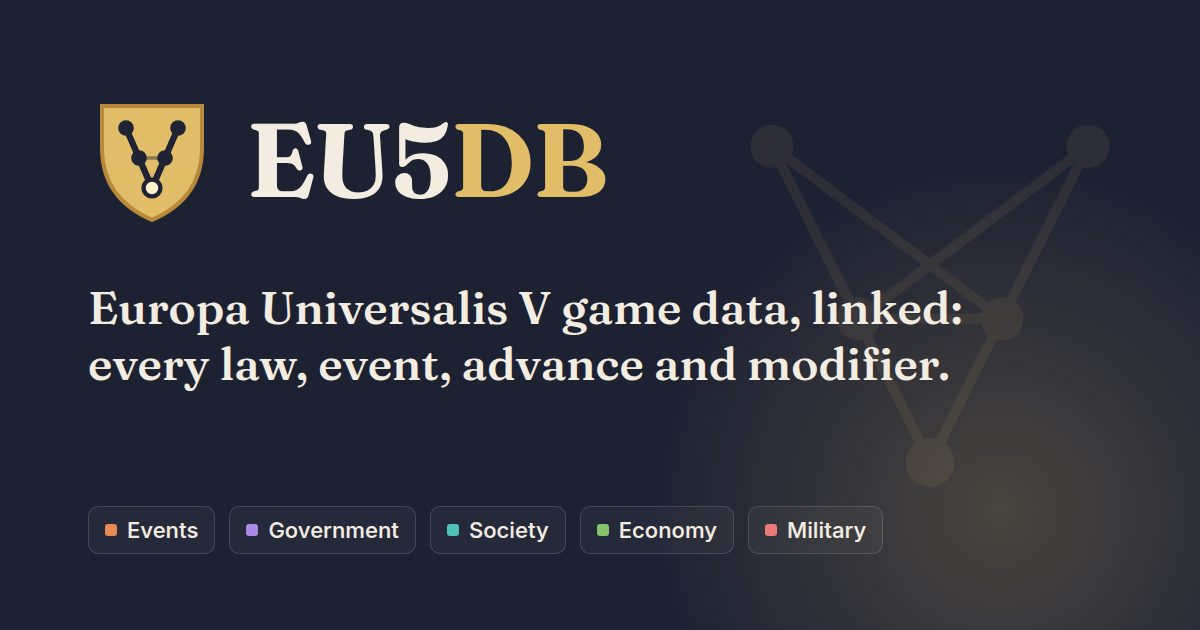 Increase Control in Britain – EU5 Parliament Issue · EU5DB